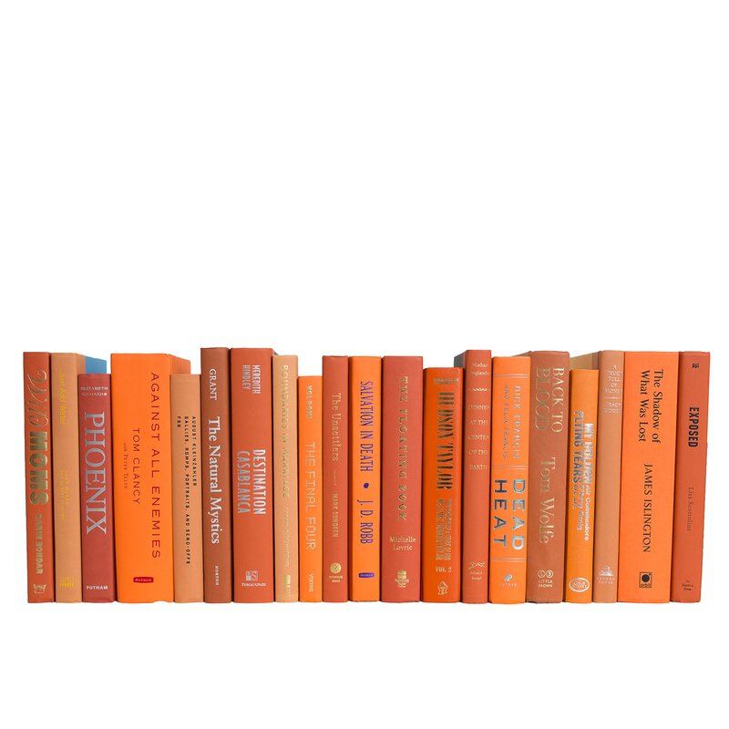 Modern Orange | Decorative Books | Books by The Foot & Color | Free Shipping