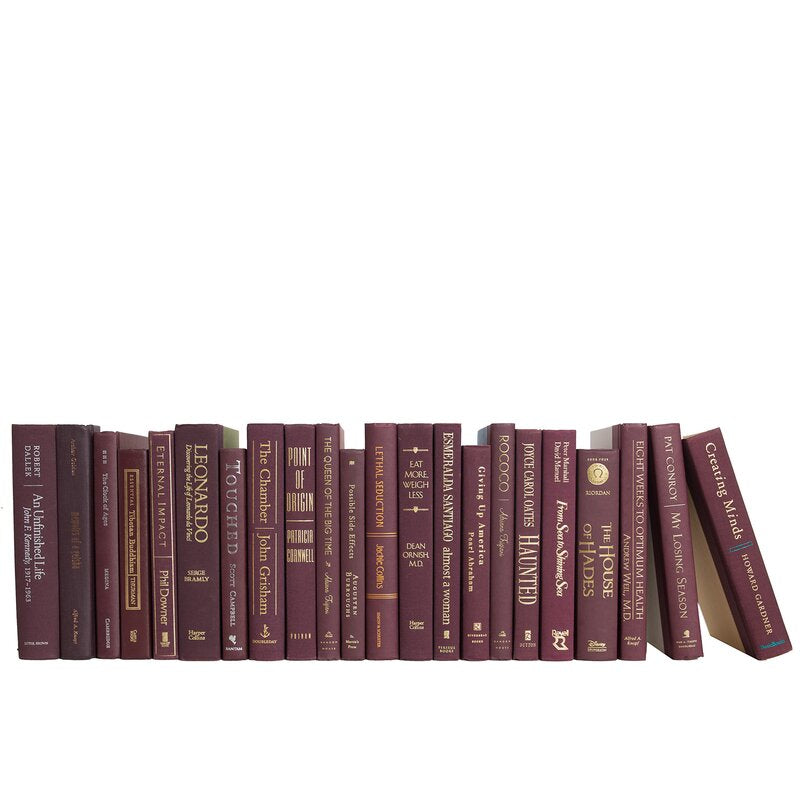 Modern Merlot | Decorative Books | Books by The Foot & Color | Free Shipping